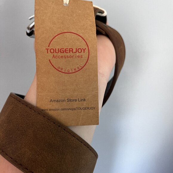 Men’s Belt Brown Genuine Leather NWT 64" Belt Touger Joy - Picture 5 of 7